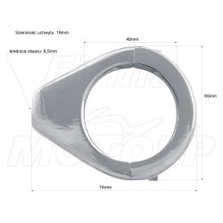 UCHWYTY OBEJMY MOCOWANIA KIERUNKOWSKAZÓW MIGACZY NA LAGI 49MM CHROM METAL HARLEY