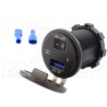 MOTOCYKLOWE GNIAZDO USB QC3.0 WOLTOMIERZ 12V 24V
