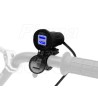 MOTOCYKLOWE GNIAZDO 2X USB PODŚWIETLANE 12V 24V NA KIEROWNICĘ 22 - 25,4 MM