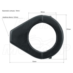UCHWYTY OBEJMY MOCOWANIA KIERUNKOWSKAZÓW MIGACZY NA LAGI 39MM CZARNE METAL HARLEY