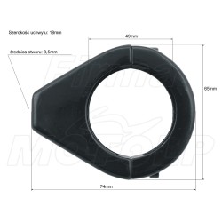 UCHWYTY OBEJMY MOCOWANIA KIERUNKOWSKAZÓW MIGACZY NA LAGI 49MM CZARNE METAL HARLEY