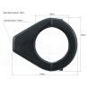 UCHWYTY OBEJMY MOCOWANIA KIERUNKOWSKAZÓW MIGACZY NA LAGI 49MM CZARNE METAL HARLEY