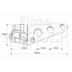 UNIWERSALNE UCHWYTY REFLEKTORA PRZEDNIEJ LAMPY 37MM - 45MM