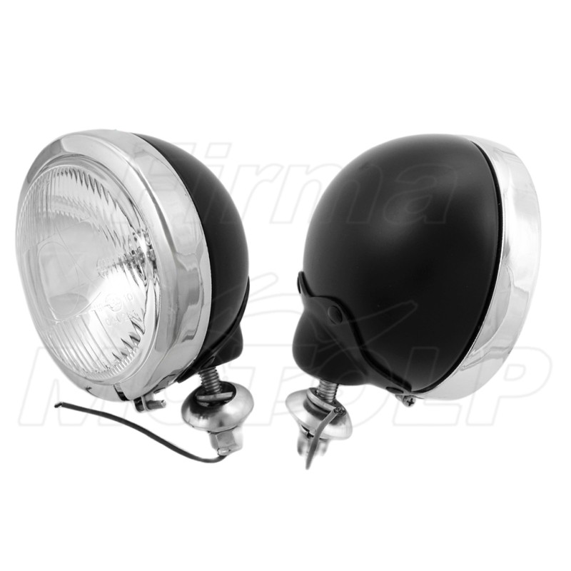 REFLEKTORY LIGHTBARY LAMPY PRZÓD 4,5 CALA CZARNY MAT HOMOLOGACJA E13 - HR