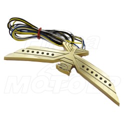 ŚWIECĄCY ORNAMENT ORZEŁEK HONDA GL1800 GOLDWING ZŁOTY LED CHOPPER DRAG