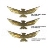 ŚWIECĄCY ORNAMENT ORZEŁEK HONDA GL1800 GOLDWING ZŁOTY LED CHOPPER DRAG
