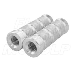 SREBRNE PEŁNE PODNÓŻKI BEZ ADAPTERÓW MOCOWANIE M12 X 1.25 UNIWERSALNE