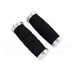 TUNING MANETKI MOTOCYKLOWE GUMY NA KIEROWNICĘ 22MM CHROM GĄBKA