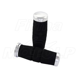 TUNING MANETKI MOTOCYKLOWE GUMY NA KIEROWNICĘ 22MM CHROM GĄBKA