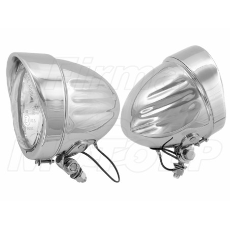 REFLEKTORY LIGHTBARY PRZEDNIE LAMPY PRZÓD 4,5 CALA CHROM HOMOLOGACJA E4 HR