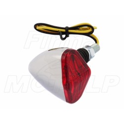 MINI TYLNE LAMPY TYŁ LAMPA UNIWERSALNA STOP CHROM METAL HOMOLOGACJA E11