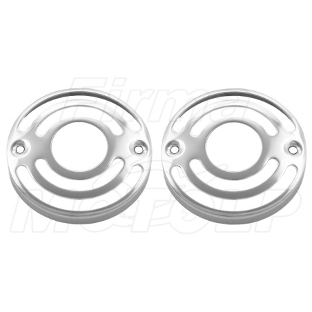 GRILE GRILLE NAKŁADKI OSŁONY NA KIERUNKOWSKAZY CHROM METAL 80,5MM / 67,5MM