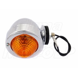 MIGACZ KIERUNKOWSKAZ KIERUNEK JAJKO CHROM METAL 12V 10W HOMOLOGACJA E11