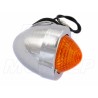 MIGACZ KIERUNKOWSKAZ KIERUNEK JAJKO CHROM METAL 12V 10W HOMOLOGACJA E11