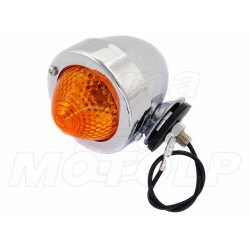 MIGACZ KIERUNKOWSKAZ KIERUNEK JAJKO CHROM METAL 12V 10W HOMOLOGACJA E11