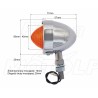 MIGACZE KIERUNKOWSKAZY KIERUNKI JAJKO CHROM METAL 12V 10W HOMOLOGACJA E11