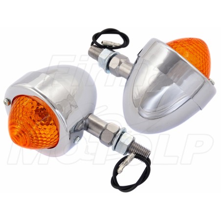 MIGACZE KIERUNKOWSKAZY KIERUNKI JAJKO CHROM METAL 12V 10W HOMOLOGACJA E11