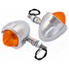 MIGACZE KIERUNKOWSKAZY KIERUNKI JAJKO CHROM METAL 12V 10W HOMOLOGACJA E11
