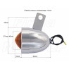 MINI MIGACZE KIERUNKOWSKAZY KIERUNKI JAJKA METAL CHROM DO ŚRUBKI 12V 10W