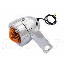 MINI MIGACZE KIERUNKOWSKAZY KIERUNKI JAJKA METAL CHROM DO ŚRUBKI 12V 10W