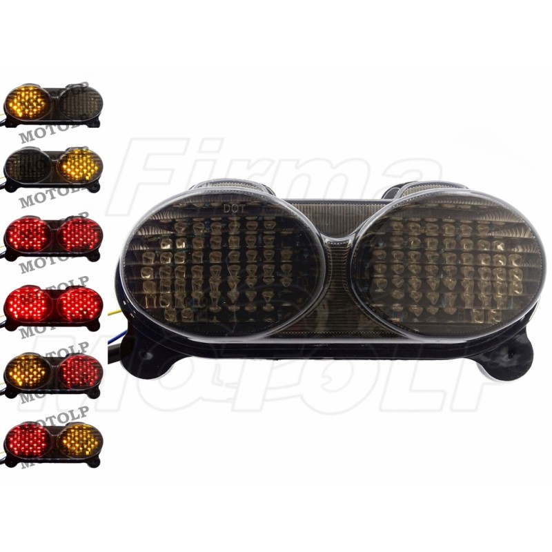 TYLNA LAMPA TYŁ LED Z KIERUNKAMI DYMIONA KAWASAKI ZX-6R ZX-9R ZR7 NINJA ZZR 600 ZX900 rok produkcji 1998 - 2007