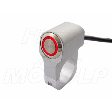 WŁĄCZNIK PRZEŁĄCZNIK WYŁĄCZNIK LAMP LIGHTBARÓW NA KIEROWNICĘ 25,4MM 1 CAL SREBRNY