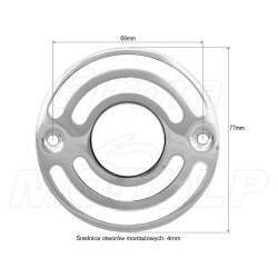 GRILE GRILLE NAKŁADKI OSŁONY NA KIERUNKOWSKAZY CHROM METAL 77MM / 69MM