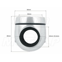 ZEGAREK MOTOCYKLOWY UNIWERSALNY NA KIEROWNICĘ 22MM LUB 25,4MM 1 CAL POLEROWANE ALUMINIUM