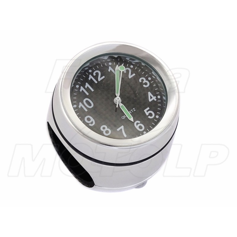 ZEGAREK MOTOCYKLOWY UNIWERSALNY NA KIEROWNICĘ 22MM LUB 25,4MM 1 CAL POLEROWANE ALUMINIUM