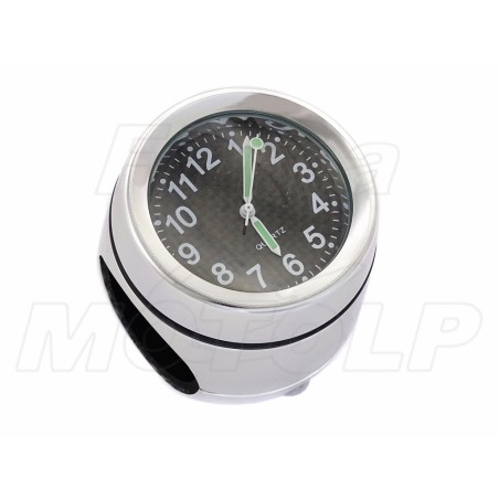 ZEGAREK MOTOCYKLOWY UNIWERSALNY NA KIEROWNICĘ 22MM LUB 25,4MM 1 CAL POLEROWANE ALUMINIUM