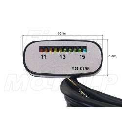 DIODOWY WSKAŹNIK ŁADOWANIA AKUMULATORA DIODY LED WOLTOMIERZ 12V SREBRNY YG-8155