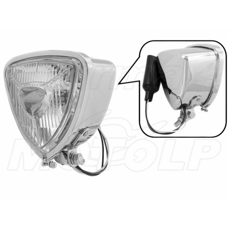 REFLEKTOR LIGHTBAR TRÓJKĄTNY LAMPA DODATKOWA PRZÓD PRZEDNIA CHROM METAL 12V