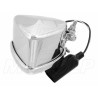 REFLEKTORY LIGHTBARY TRÓJKĄTNE LAMPY DODATKOWE PRZÓD PRZEDNIE CHROM METAL ŻARÓWKA H6