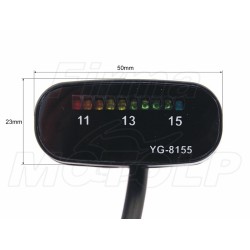 DIODOWY WSKAŹNIK NAPIĘCIA AKUMULATORA DIODY LED WOLTOMIERZ 12V CZARNY YG-8155