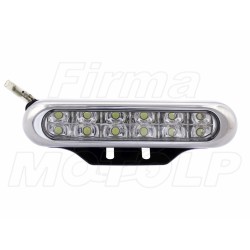 PRZEDNIE LAMPY PRZÓD DIODOWE 12 LED DO JAZDY DZIENNEJ BIAŁE DIODY HOMOLOGACJA E8