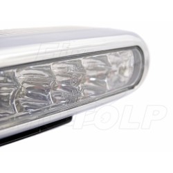 PRZEDNIE LAMPY PRZÓD DIODOWE 12 LED DO JAZDY DZIENNEJ BIAŁE DIODY HOMOLOGACJA E8