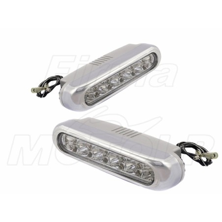 PRZEDNIE LAMPY PRZÓD DIODOWE 12 LED DO JAZDY DZIENNEJ BIAŁE DIODY HOMOLOGACJA E8