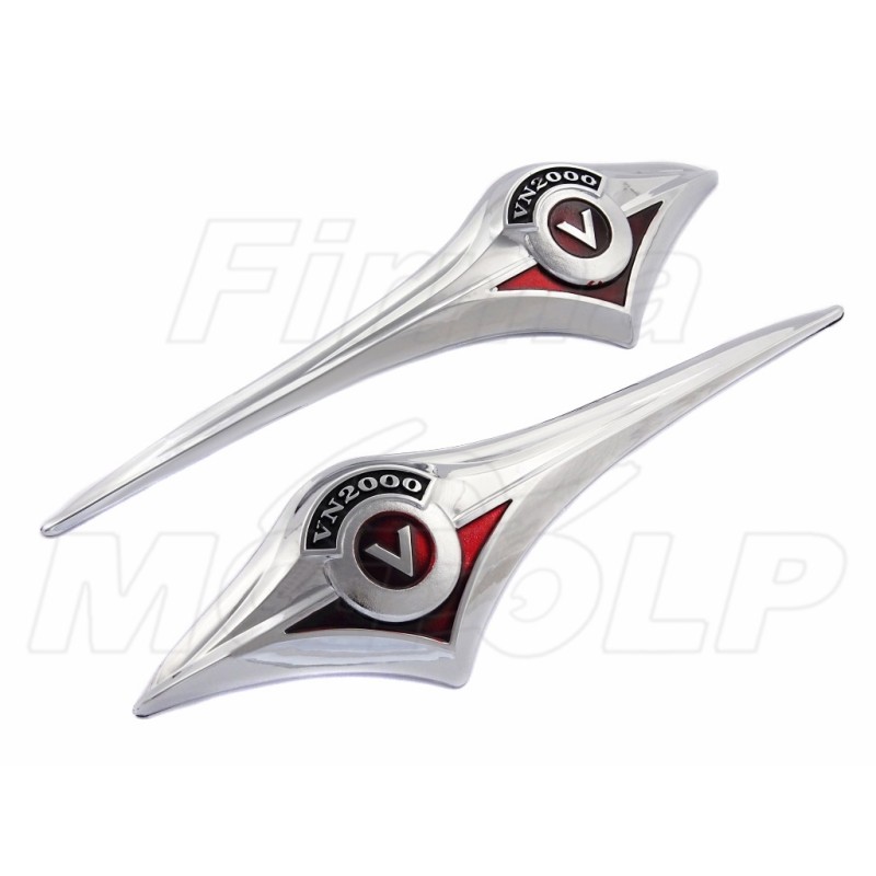 EMBLEMAT ZNACZEK NAKLEJKA 3D CHROM TWORZYWO ABS KAWASAKI VN 2000 VULCAN