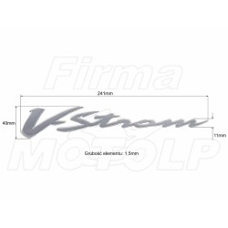 EMBLEMAT ZNACZEK NAKLEJKA 3D CHROM SILIKON SUZUKI DL 650 1000 1050 V-STROM