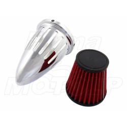 WKŁAD Z OBUDOWĄ CHROM DO STOŻKOWEGO FILTRA POWIETRZA HARLEY DAVIDSON HD ROCKER CROSS BONES SOFTAIL
