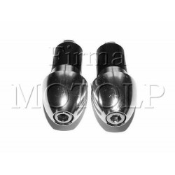 KONCOWKA KONCOWKI KIEROWNICY METALOWE SREBRNE - GUMA ROZPOROWA