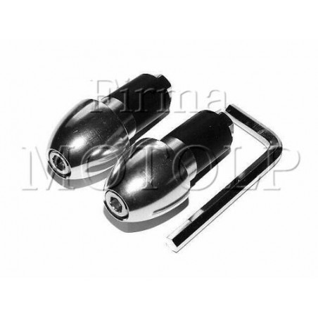 KONCOWKA KONCOWKI KIEROWNICY METALOWE SREBRNE - GUMA ROZPOROWA