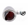 TYLNE LAMPY LAMPA TYŁ MINI JAJKO CHROM METAL Z DASZKIEM CZERWONE ŚRUBA M10