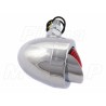 TYLNE LAMPY LAMPA TYŁ MINI JAJKO CHROM METAL Z DASZKIEM CZERWONE ŚRUBA M10
