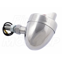 TYLNE LAMPY LAMPA TYŁ MINI JAJKO CHROM METAL Z DASZKIEM CZERWONE ŚRUBA M10