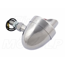 TYLNE LAMPY LAMPA TYŁ MINI JAJKO CHROM METAL Z DASZKIEM CZERWONE ŚRUBA M10
