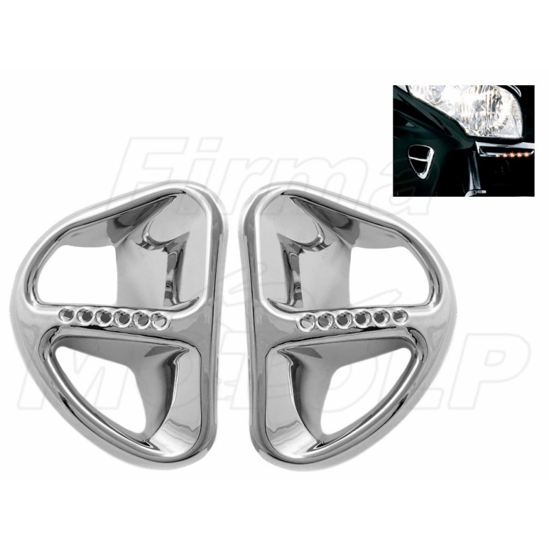 NAKŁADKI WLOTU POWIETRZA OWIEWKI CHROM AKCENT HONDA GL 1800 GOLD WING 2001-2011