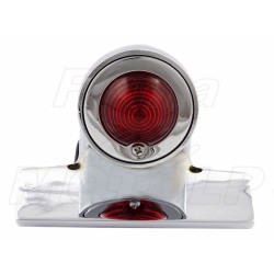 TYLNA LAMPA TYŁ OBUDOWA CHROM METAL UNIWERSALNA NA PŁASKĄ POWIERZNIĘ