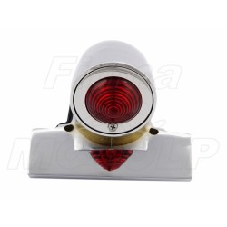 TYLNA LAMPA TYŁ OBUDOWA CHROM METAL UNIWERSALNA NA PŁASKĄ POWIERZNIĘ