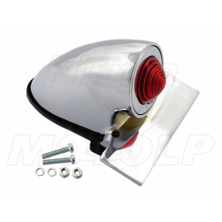 TYLNA LAMPA TYŁ OBUDOWA CHROM METAL UNIWERSALNA NA PŁASKĄ POWIERZNIĘ